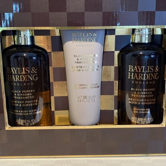 Bayliss & Harding Black Pepper & Ginseng Men's Perfect Grooming Pack Gift Set - Picture 7 of 7
